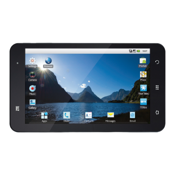 Zte Telecom TAB V9 Quick Start Manual