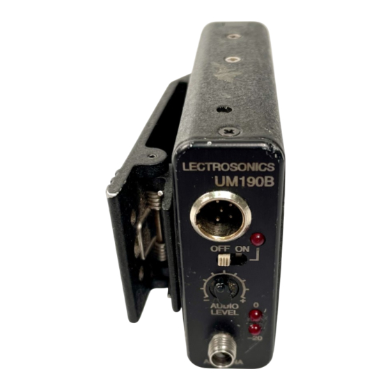 Lectrosonics UM190B Manuals