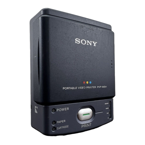 Sony PVP-MSH Operating Instructions Manual