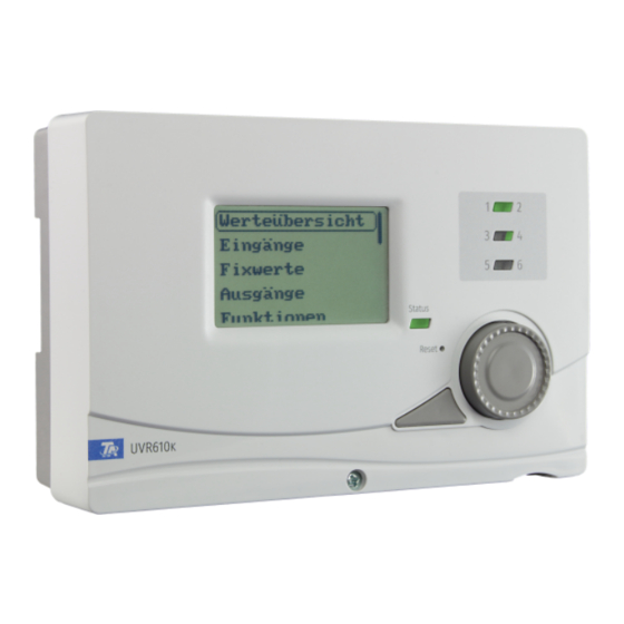 Technische Alternative UVR610K Installation Instructions Manual