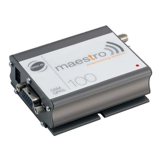 Maestro GSM100 Quick Manual