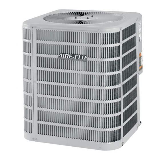 Aire-Flo 4AC13 Series Installation/Start-Up Instructions/Homeowners Information Manual