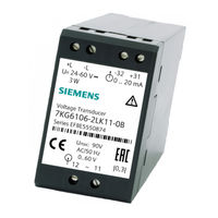 Siemens 7KG6106 Operating Instructions Manual
