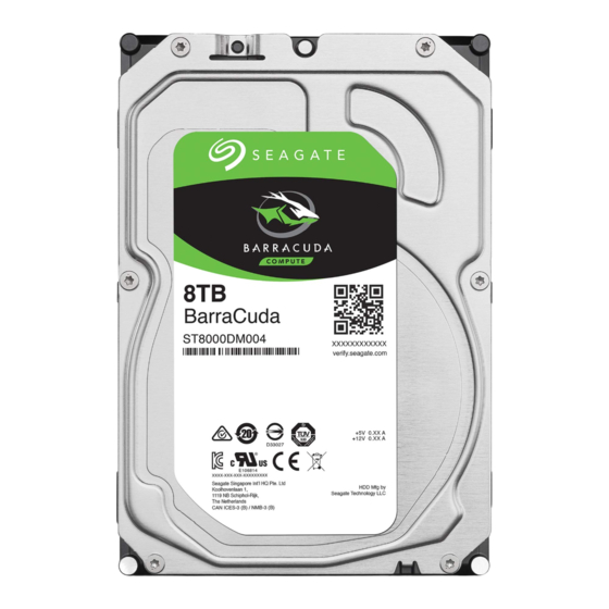 Seagate BARRACUDA COMPUTE ST8000DMZ04 Manuals