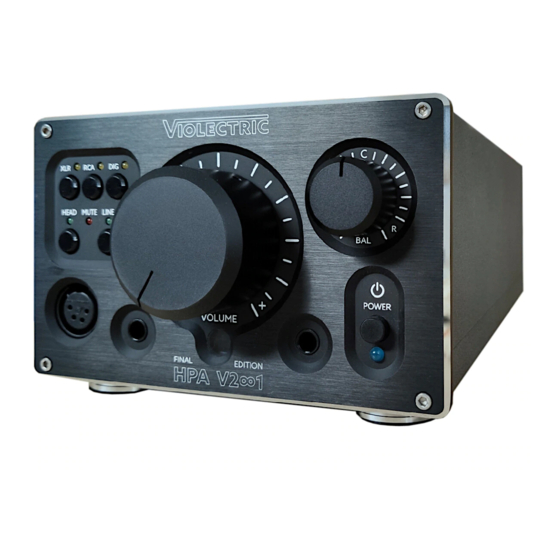 Violectric HPA V281 User Manual
