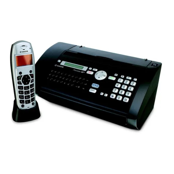 Sagem Phonefax 40 Manuals