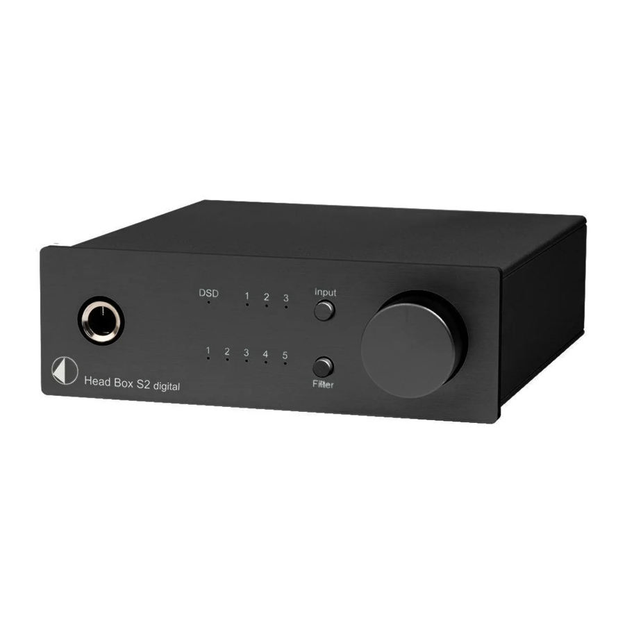 Pro-Ject Audio Systems Head Box S2 Digital Instructions For Use