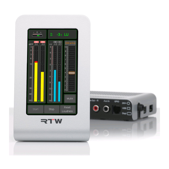 RTW TouchMonitor TM3-3G Smart Manual