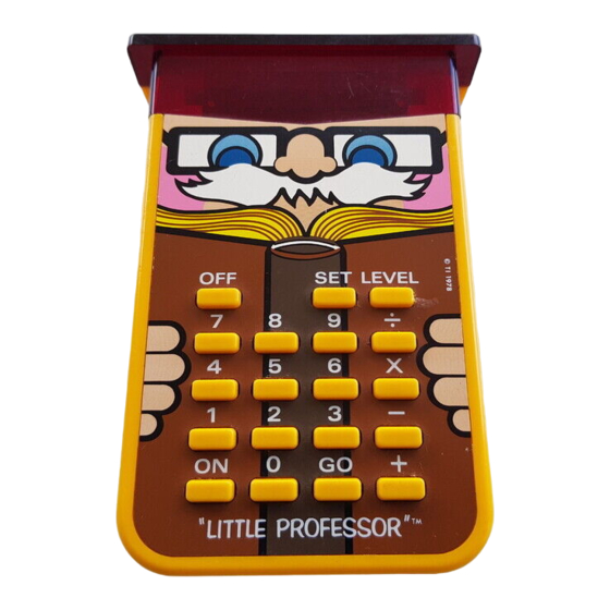 Texas Instruments Little Professor Instruction Manual