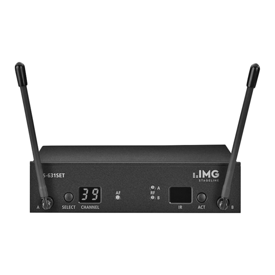 IMG STAGELINE TXS-631SET Instruction Manual