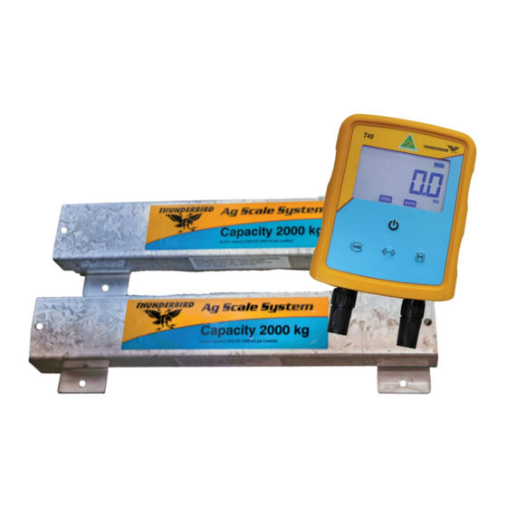 User Manuals: Thunderbird T40-2000 Weigh Scale System