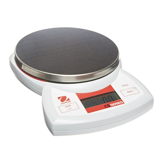 OHAUS CS Series Quick Start Manual