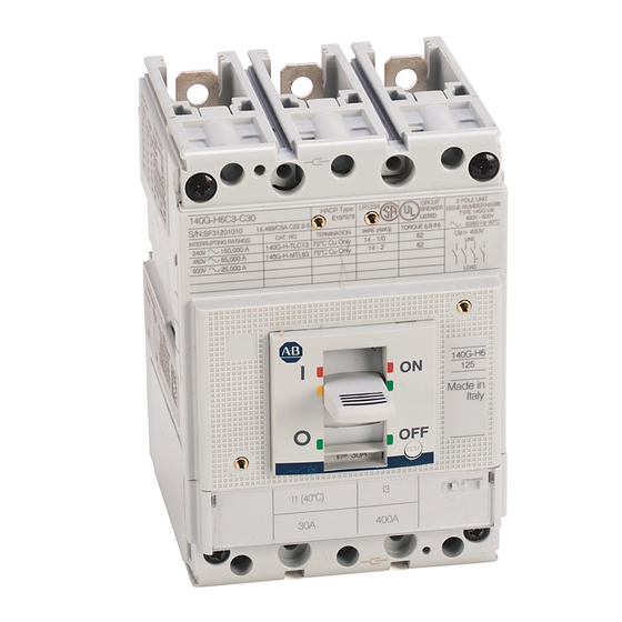 Allen-Bradley 140G-H Trip Unit Installation