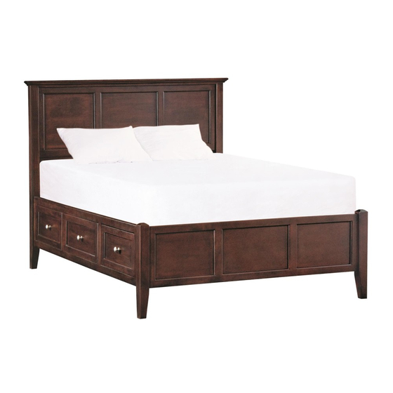 Whittier Wood Furniture McKenzie Cal-King Storage Bed Manuals