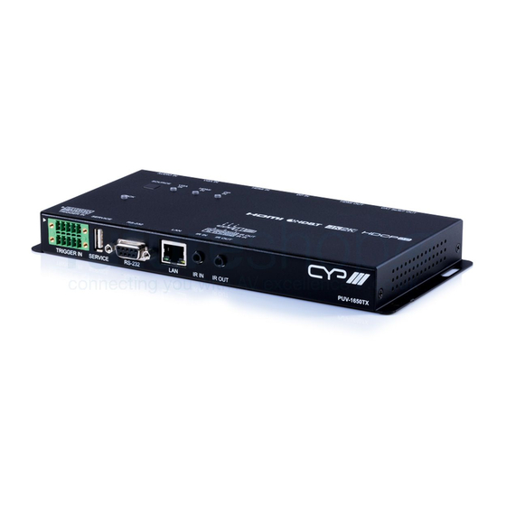 CYP 5Play PUV-1650TX Manuals