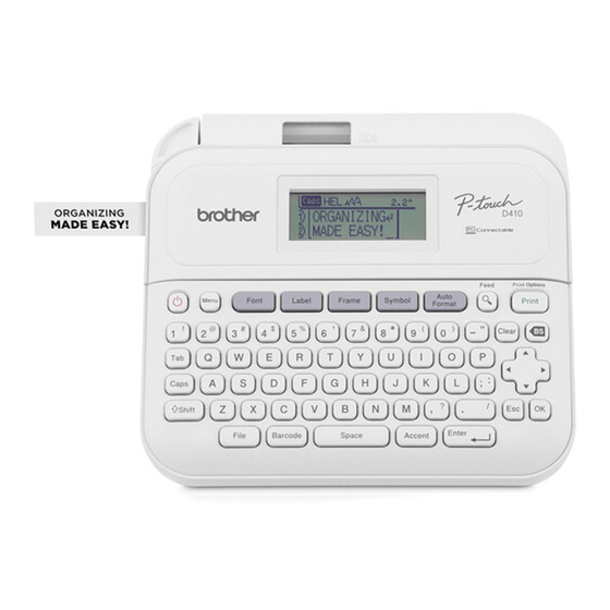 Brother P-touch PT-D410 Quick Start Manual