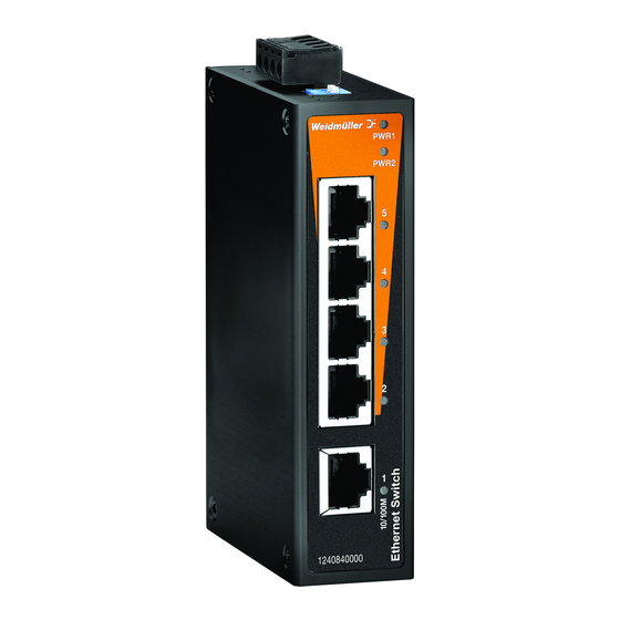 Weidmuller IE-SW-BL08T-8TX Hardware Installation Manual