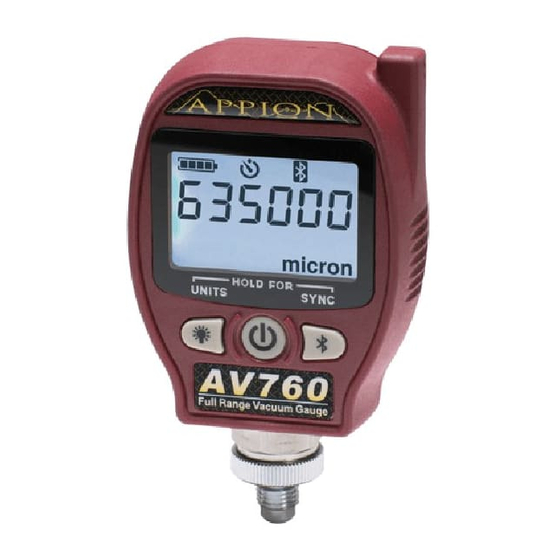 Appion AV760 Quick Tips & Care Manual