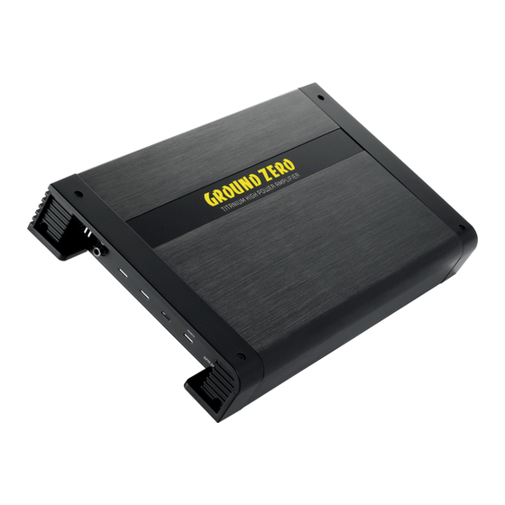Ground Zero GZTA 2255X-B Owner's Manual