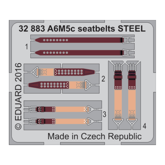 Eduard A6M5c seatbelts STEEL Quick Start Manual