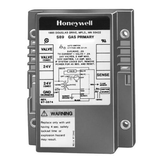 Honeywell S89E Manuals