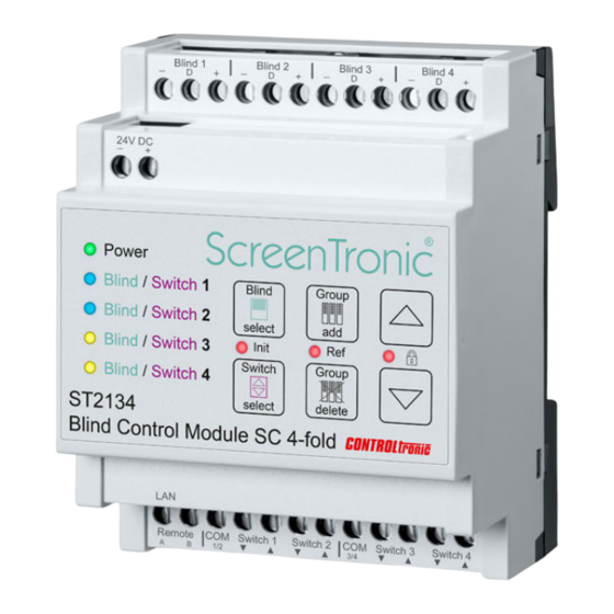 ScreenTronic CONTROLtronic ST2134 Operation And Installation Manual