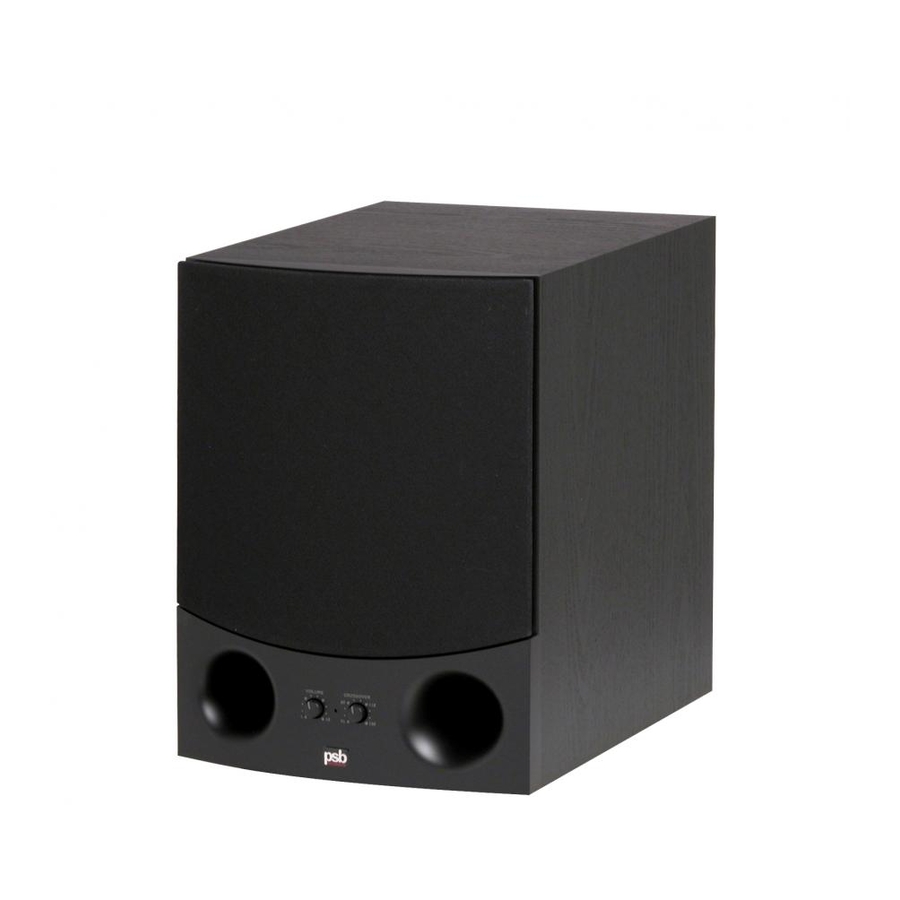 PSB SubsSonic SubSonic5i Owner's Manual