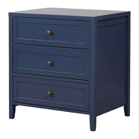 Mocka Cove Three Drawer Assembly Instructions Manual