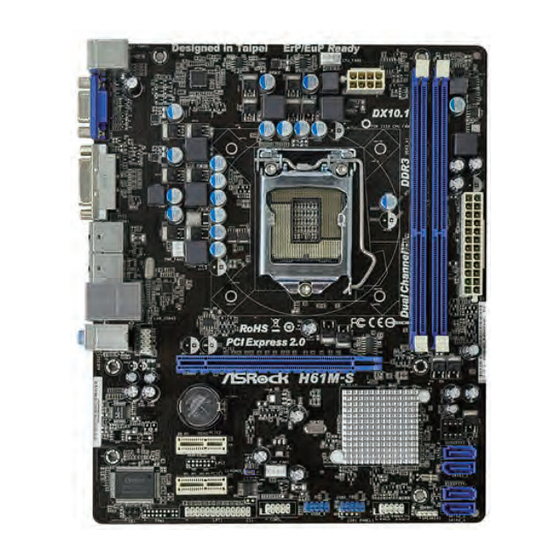 ASROCK H61M-S Datasheet