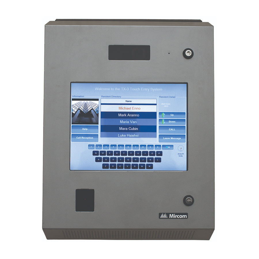 Mircom TX3-TOUCH-S15B-WR Replacement Manual