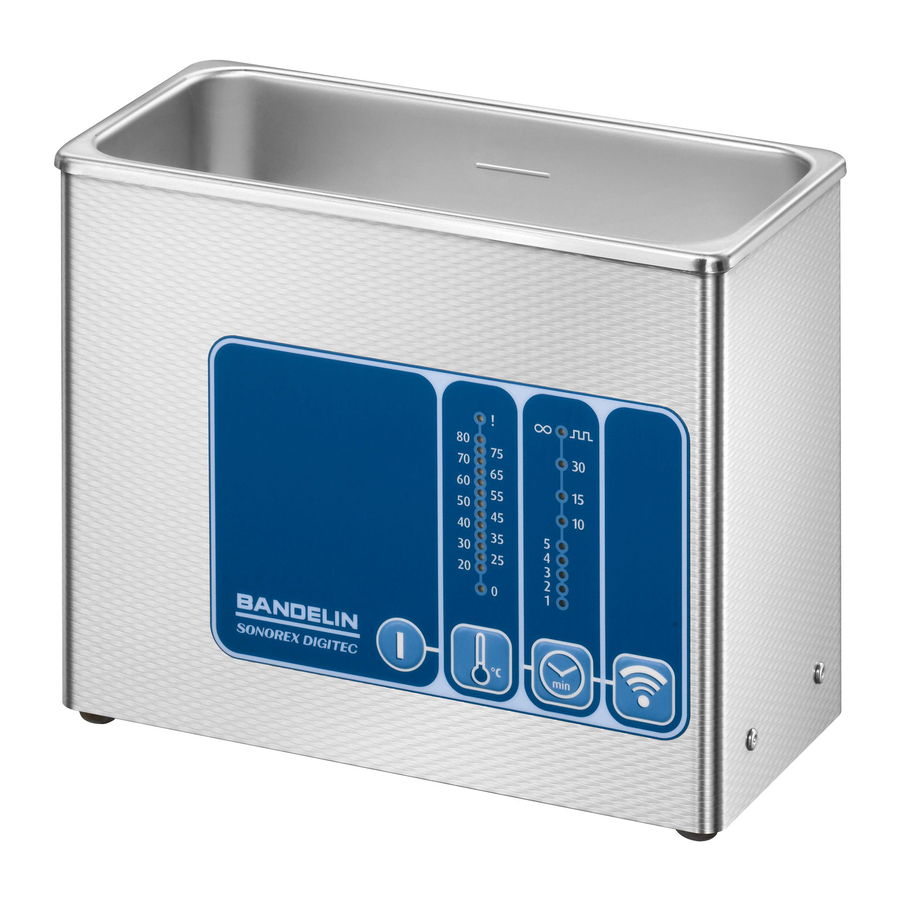 BANDELIN SONOREX DIGITEC DT 31 Operating Manual