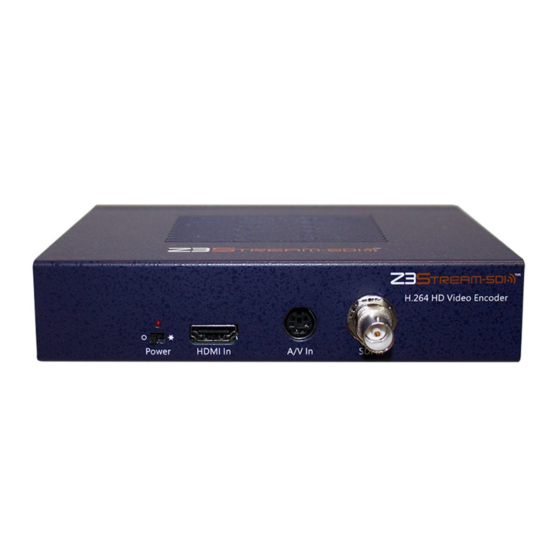 Z3 Technology Z3Stream-SDI-01 User Instructions