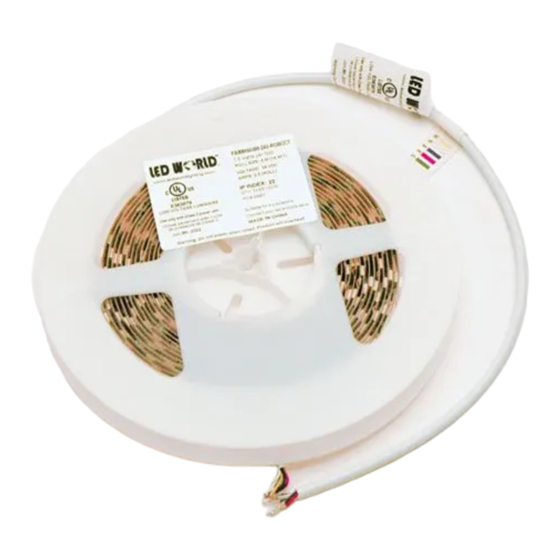 LED World FA60M50-5M-24V-RGBCCT Important Instructions