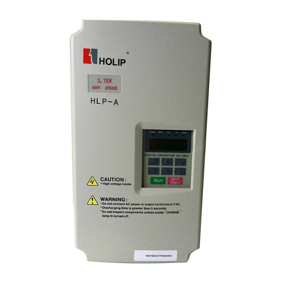 Holip HLP-A Series Instruction Manual