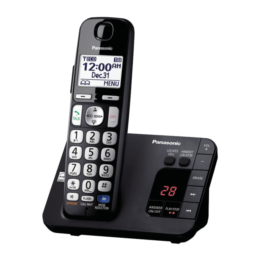 Panasonic KX-TGE275S Cordless Phone with Noise Reduction System & Call Block 