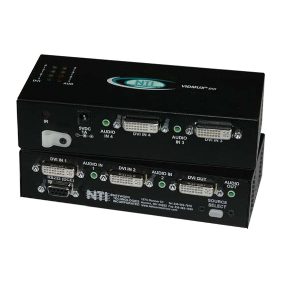 NTI SE-DVI-2A Installation Manual