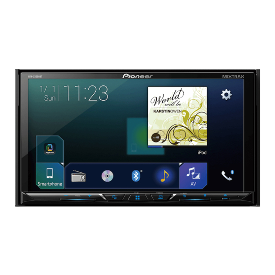 Pioneer AVH-Z2090BT Owner's Manual