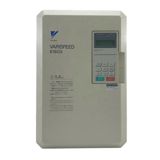 YASKAWA VARISPEED-616G5 Instructions Manual