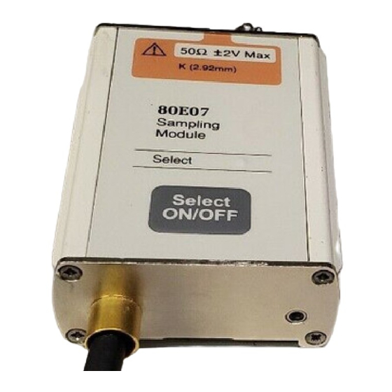 Tektronix 80E07 User Manual