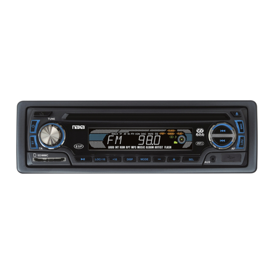 Naxa NCA-675 Car CD/MP3 Player Manuals