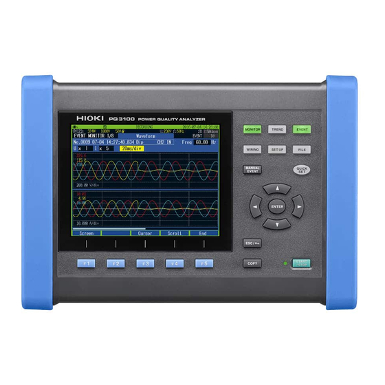 Hioki PQ3100 Instruction Manual