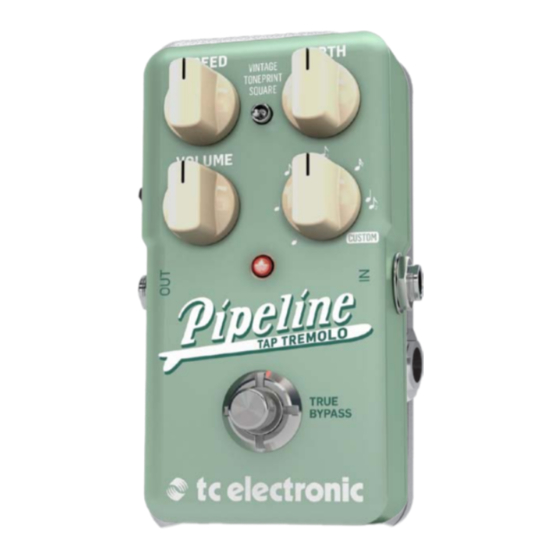 TC Electronic Pipeline TAP TREMOLO User Manual