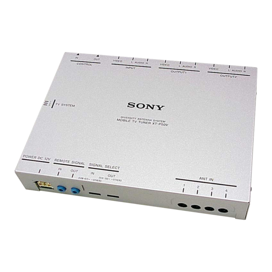 Sony XT-P50V Installation