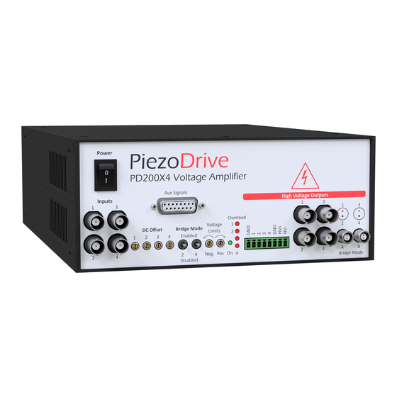 PiezoDrive PD200X4-V0,200 Manual And Specifications