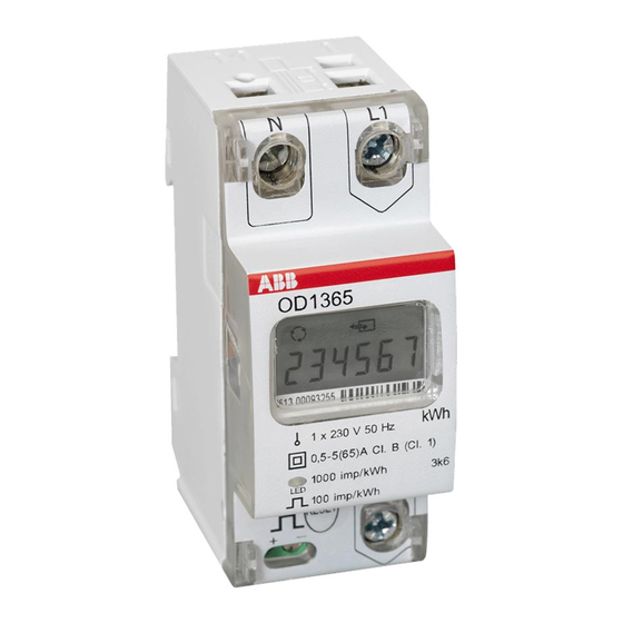 ABB ODINsingle Electricity Meters Manuals