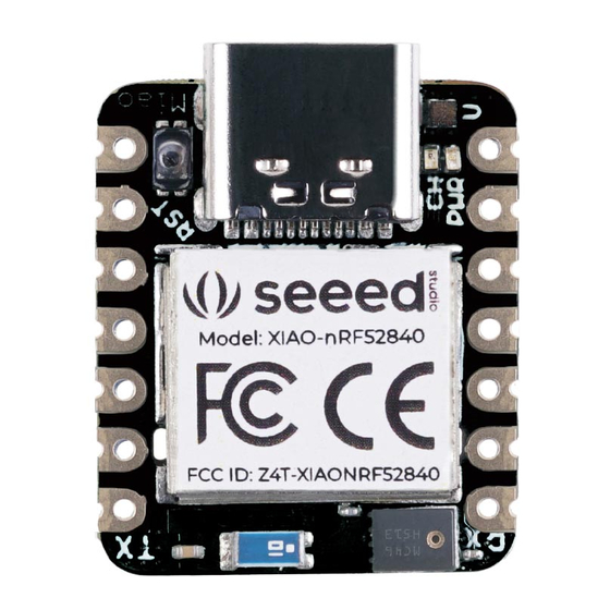 SEEED XIAO NRF52840 SENSE GETTING STARTED Pdf Download | ManualsLib