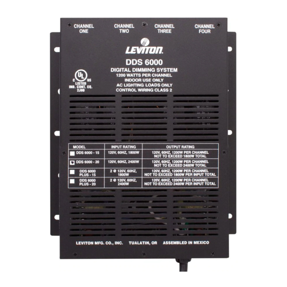 Leviton DDS6000 Installation And Operation Manual