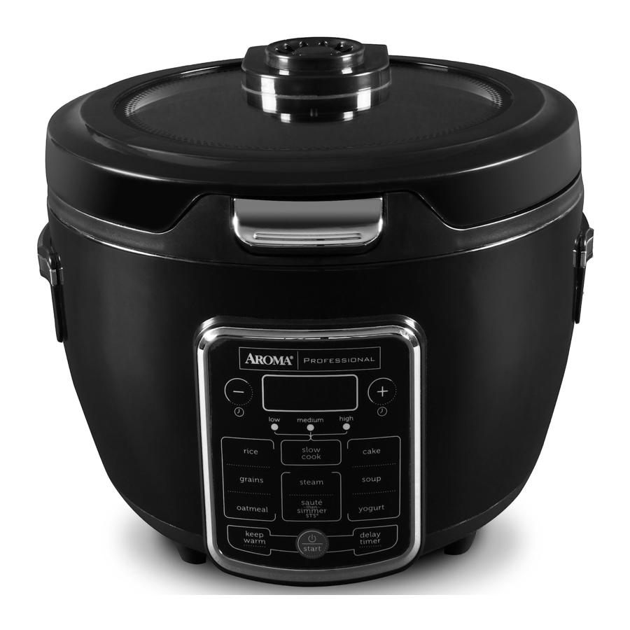 Aroma ARC-1230B, ARC-1230W - 4 in 1 Multicooker with Rice/Slow Cooker and Food Steamer Manual