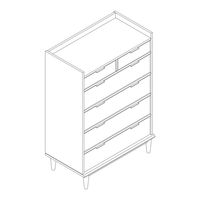 Walker Edison BR6DRLEEDR-T Assembly Instructions Manual