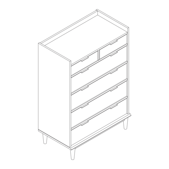 Walker Edison BR6DRLEEDR-T Assembly Instructions Manual